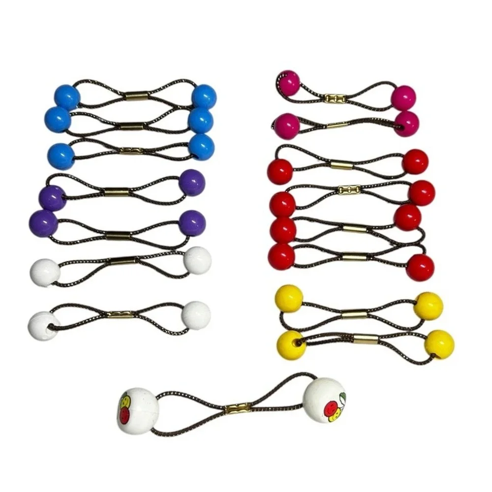 Lot of 16 Vintage 90s Hair‎ Ties Ponytail Holders Kidcore Y2K Cherry Smiley